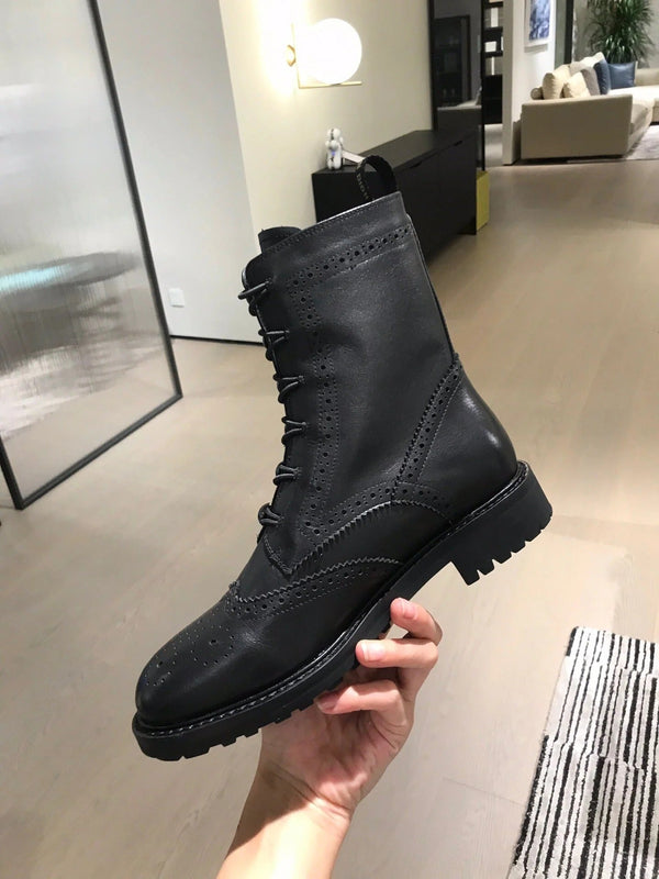 CD 26s Diorunit Combat Boots Black Leather 966677