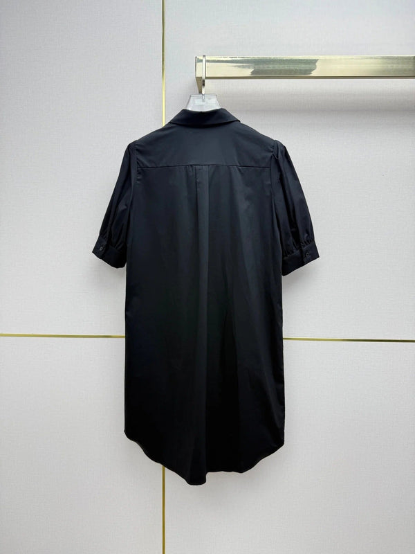Prad 2026 Puff Sleeve Shirt Dress Cotton 396892