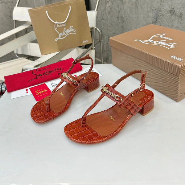 CL 2026 MJ Thong Sandals 25mm Croc-Effect Leather 780393