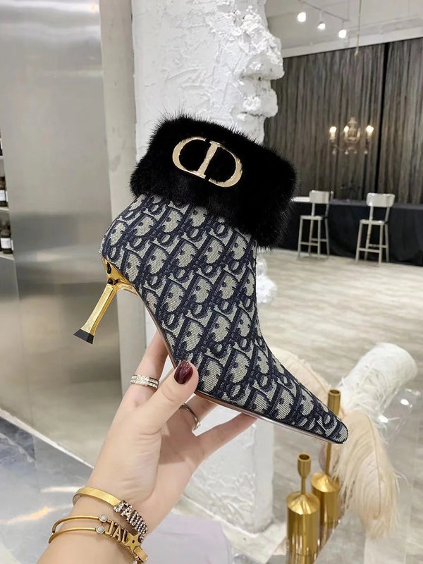 CD 26s Oblique Ankle Boots 70mm Fabric 966674