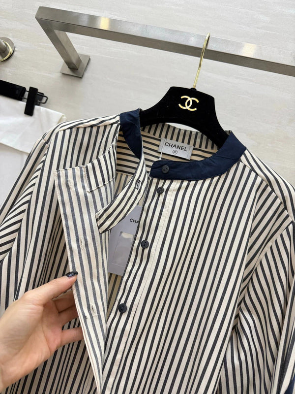 CC 2026 Striped Shirt Black White Blue Cotton 391144