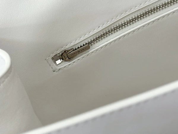 Balenciaga Medium Bag 35 White Calfskin Sliver Hardware