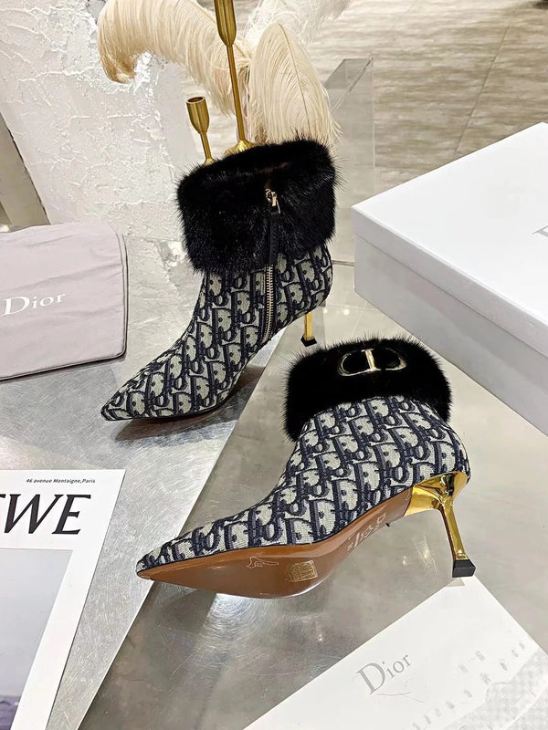 CD 26s Oblique Ankle Boots 70mm Fabric 966674