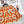 CC 26 Floral Pattern Cardigan Orange Beige Wool Cashmere 785282