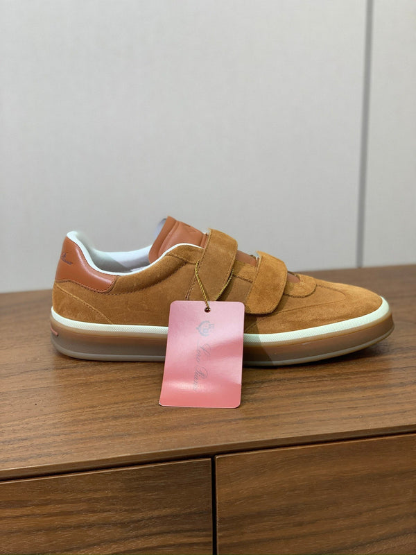 LP 26SS Velcro-strap Men Sneaker Camel Suede Leather 606507
