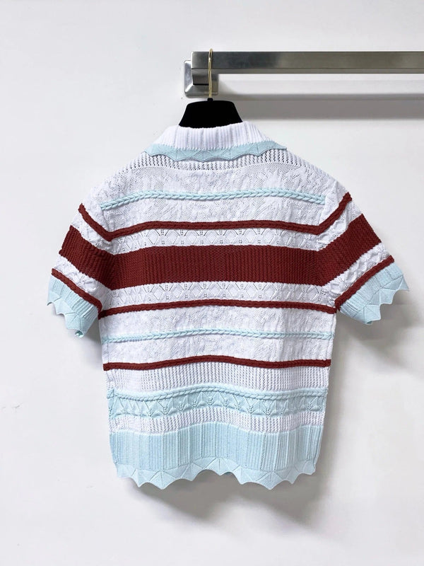 CC 2026 Strips Short-Sleeved Shirt Polo Tencel 380258