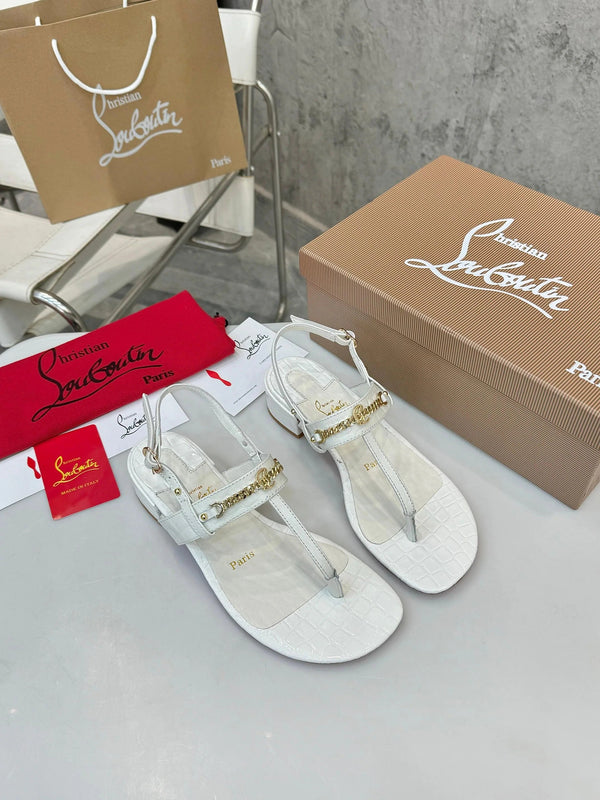 CL 2026 MJ Thong Sandals 25mm Croc-Effect Leather 780393