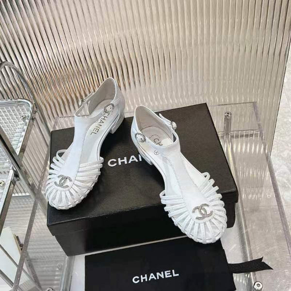 CC 2026 Interlocking CC T-Strap Sandals Leather 791132