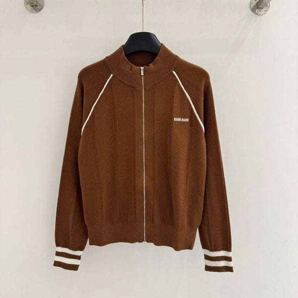 MIUMIU ZIP-UP KNIT SWEATER STYLE 62