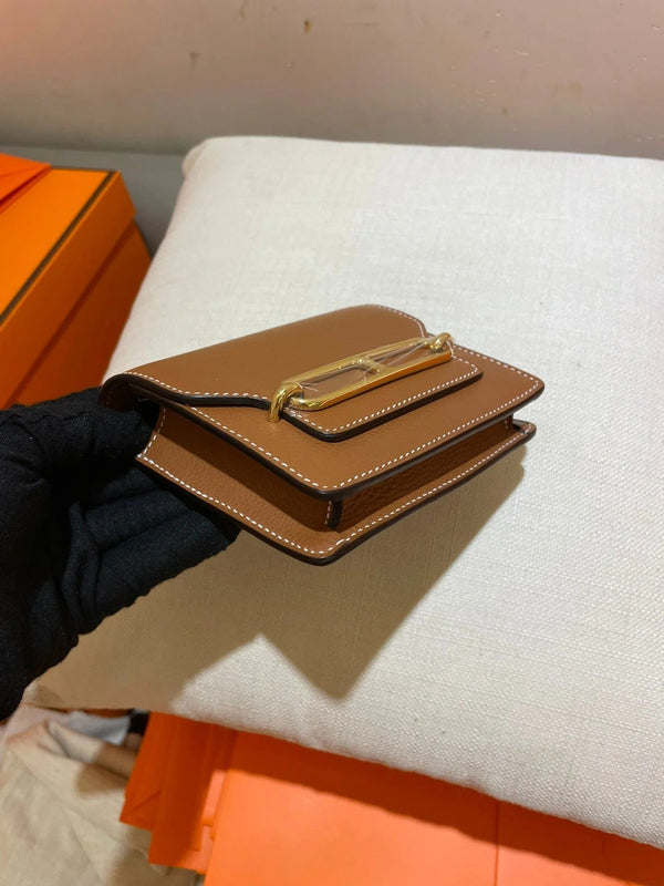 HM RoulisSlim Wallet 12.7 Brown Calfskin Ghw