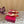 VALENTINO 25S FLAT SLINGBACKS IN RED VELVET WITH GOLD HARDWARE