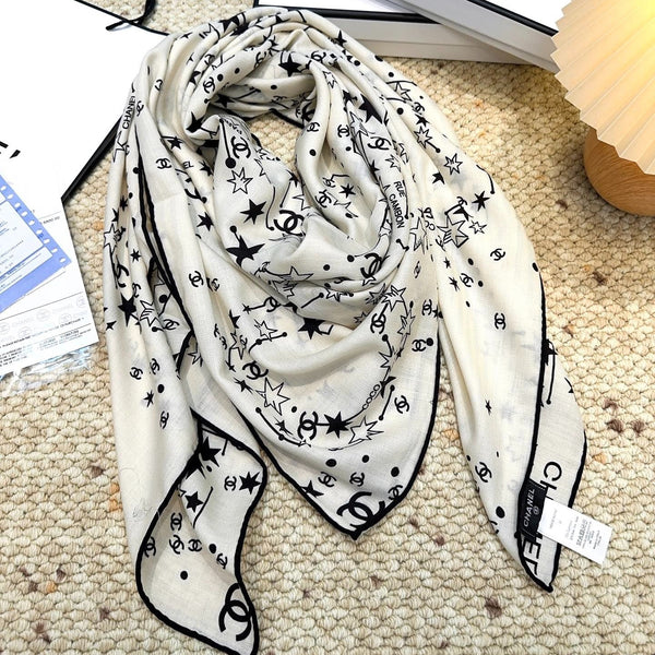 CHANEL 25S SCARF 140 CM IN CASHMERE SILK 943919
