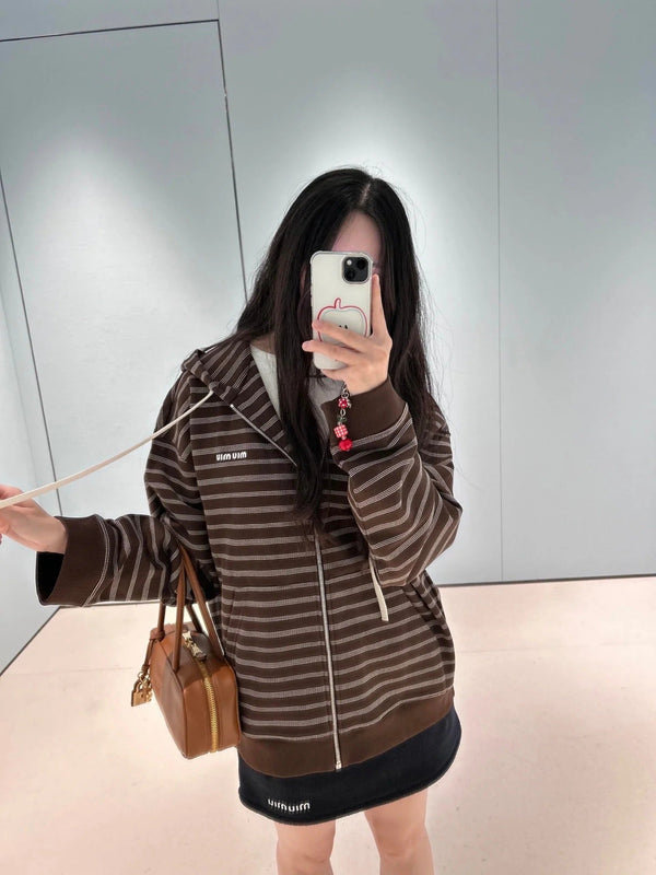 MIUMIU FLEECE HOODED JACKET STYLE 18