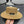 MM SMALL-BRIM STRAW HAT IN BEIGE AND PEARL EMBELLISHED