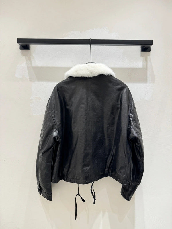 MAX MARA 25S SHEEPSKIN AND MINK FUR COAT 154