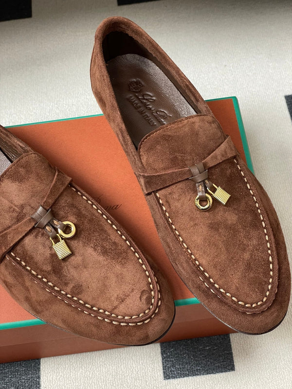 LP 26ss Summer Charms Walk Loafer Brown Gold Suede 181257