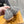 LV 26s Ballet Flats Gray White Denim 610836