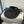 MM OPEN-TOP STRAW HAT IN BLACK WITH LARGE BOW
