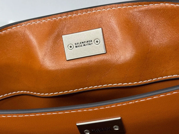 Balenciaga Small Bag 22 Camel Brown Cowhide Sliver Hardware