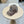 MM DISTRESSED FABRIC BASEBALL CAP IN BROWN WITH EMBROIDERED LOGO