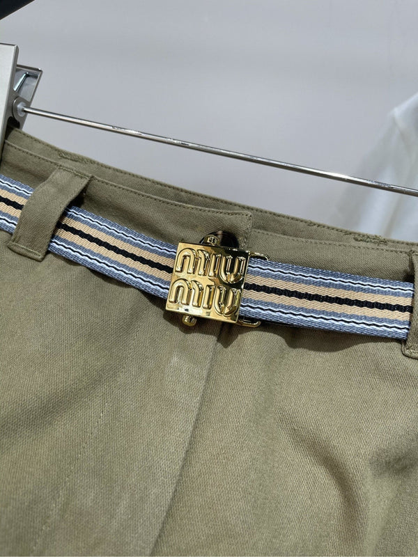 MIUMIU SPLIT HEM CROPPED PANTS 269932