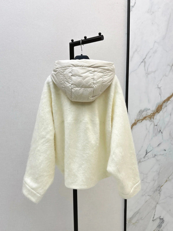 MAX MARA 25S HOODED KNIT JACKET 106