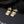 CC Lock Shaped Gold Diamond Earring