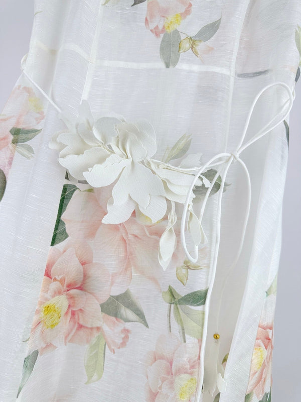 DITSY FLORAL PRINT LONG DRESS NATURA 25S IN SILK 266337