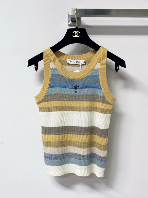 CD 2026 Multicolor Vest Wool Cotton 529388