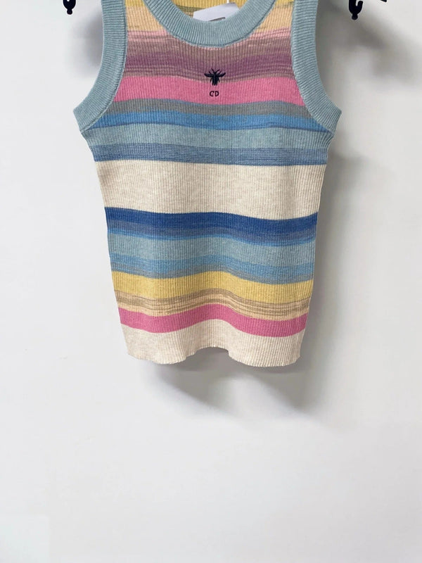 CD 2026 Multicolor Vest Wool Cotton 529388
