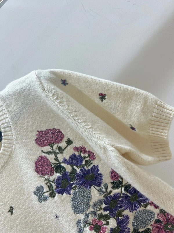 CD 2026 Flower T-shirt Cream Wool 535388