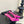 YSL 26ss Square Toe Sandals 70 Bright Pink Silk Sheepskin 651707
