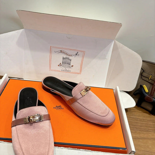 HM 26ss Mule Light Pink Smooth Calfskin Leather 638475