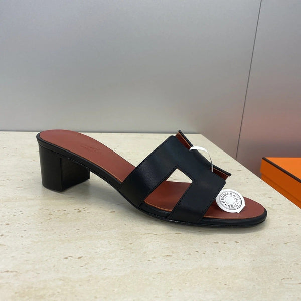 HM 26ss Oran Sandals 45 Brown Black Calfskin 607228