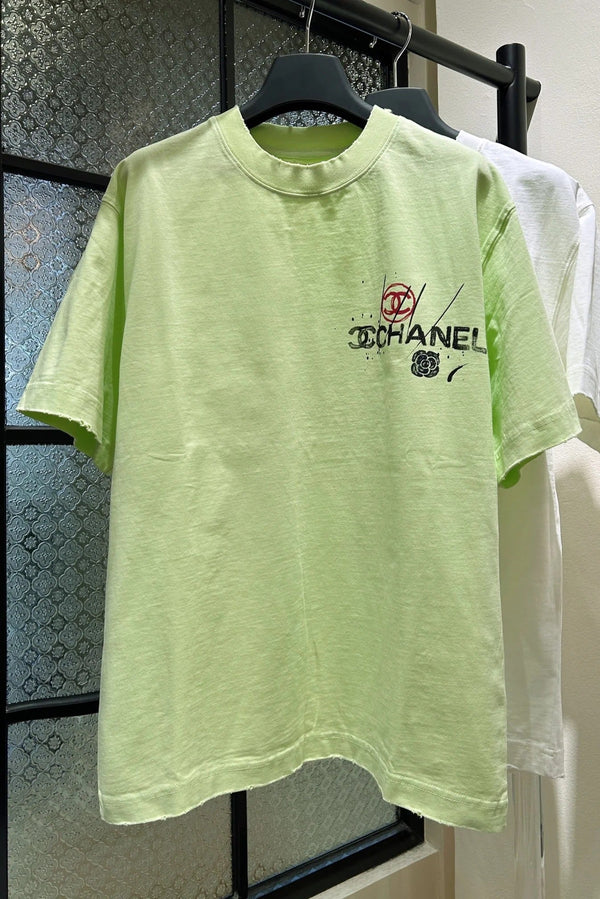 Chanel 2026 T-shirt Black White Green Cotton