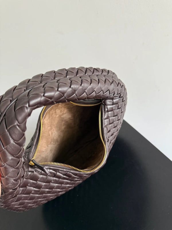 Bottega Veneta Shoulder Bag 35cm Brown Intrecciato Leather