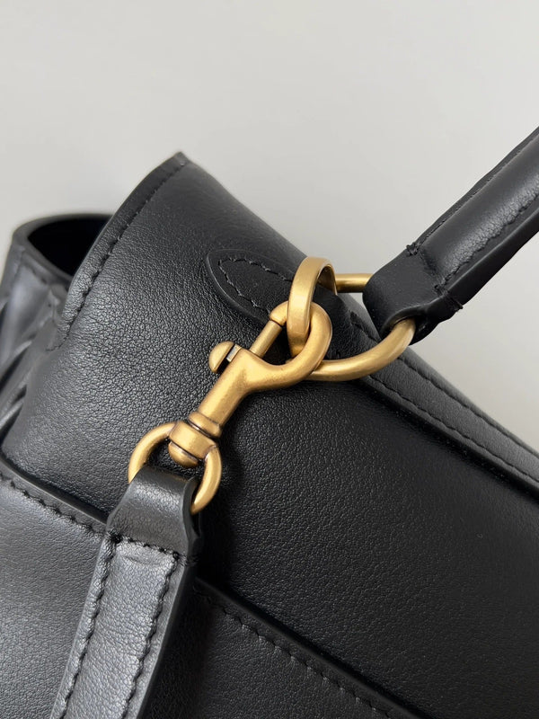 Balenciaga Medium Rodeo Bag 35 Black Calfskin Gold Hardware