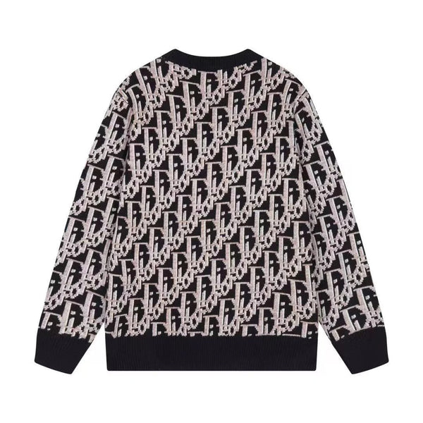 CD 2026 Oblique Knit Sweater Black Viscose Nylon