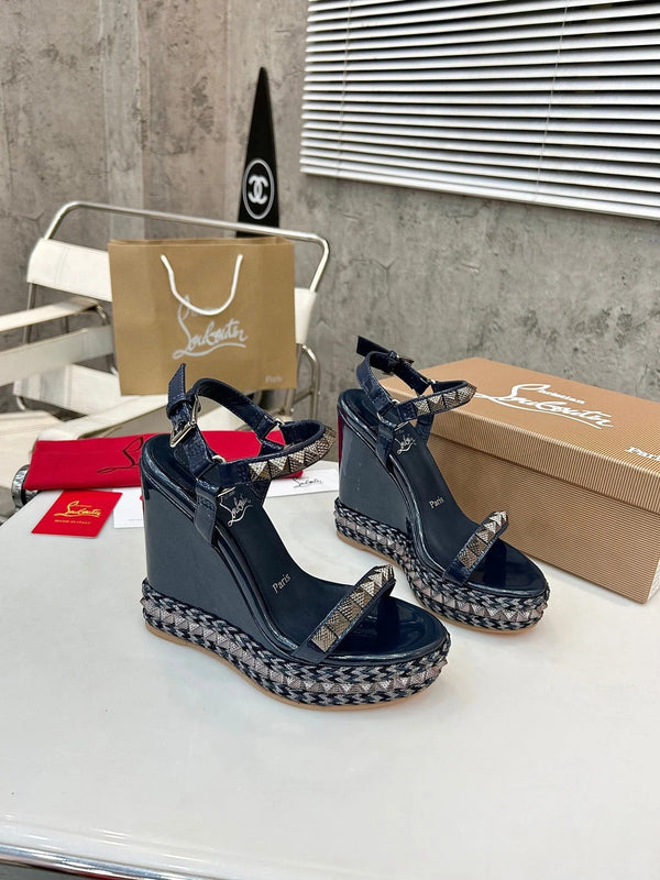 CL 2026 Nappa Mica Pyraclou 110 Wedge Sandals Leather 784235