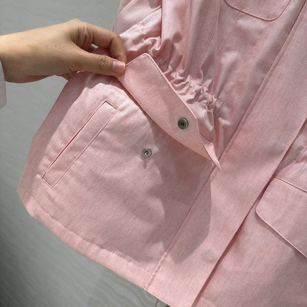 LP CLASSIC STAND-COLLAR LINEN JACKET 265162