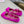 VALEN GARAVANI ROCKSTUD BALLERINAS IN HOT PINK SATIN