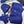THREE-PIECES SET IN NAVY BLUE WOOL AND ACRYLIC 406557