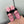 BOW MULES IN PINK SHEEPSKIN