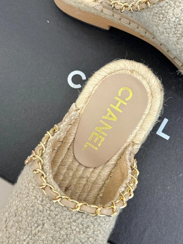 CC Mules 25ss 30 Mm In Beige Lambskin Mix Wool