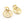 CD NAVY EARRINGS GOLD