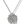 ROSE PEDANT SILVER DIAMOND NECKALCE