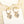 DOUBLE C DROP HEART GOLD EARRINGS