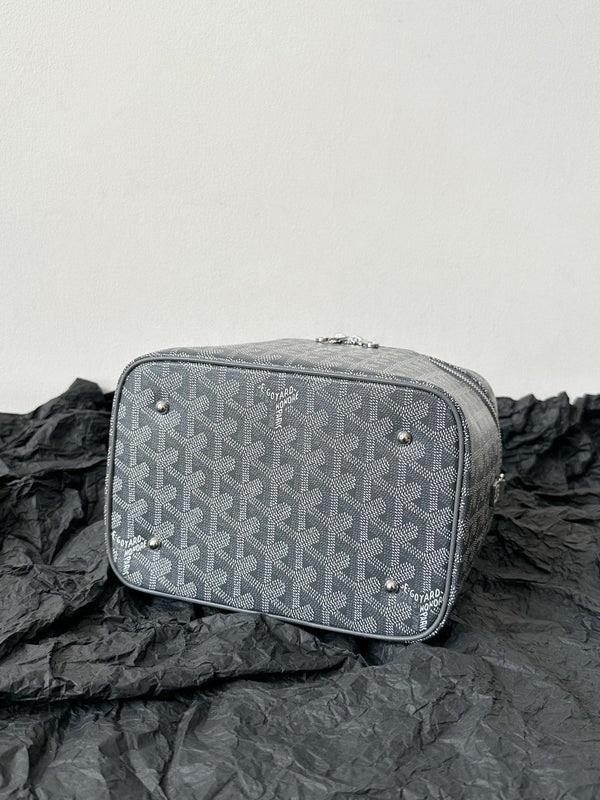 GOYA MAKEUP BOX BAG 20CM GREY CANVAS