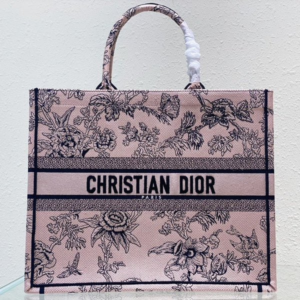Large CD Book Tote 42cm Jardin Botanique Pink
