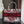 Medium CD Book Tote 36cm White and Red Heart Butterfly Embroidery